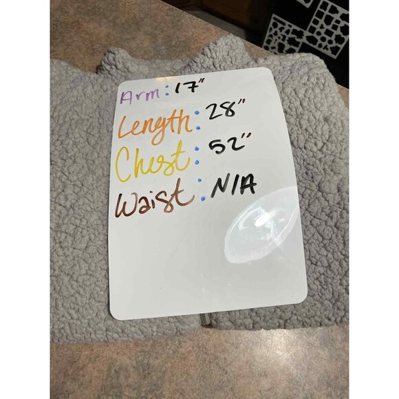 Maurices XL Teddy Bear Jacket Lined Gray Sherpa Zipped Drawstring - Picture 7 of 16